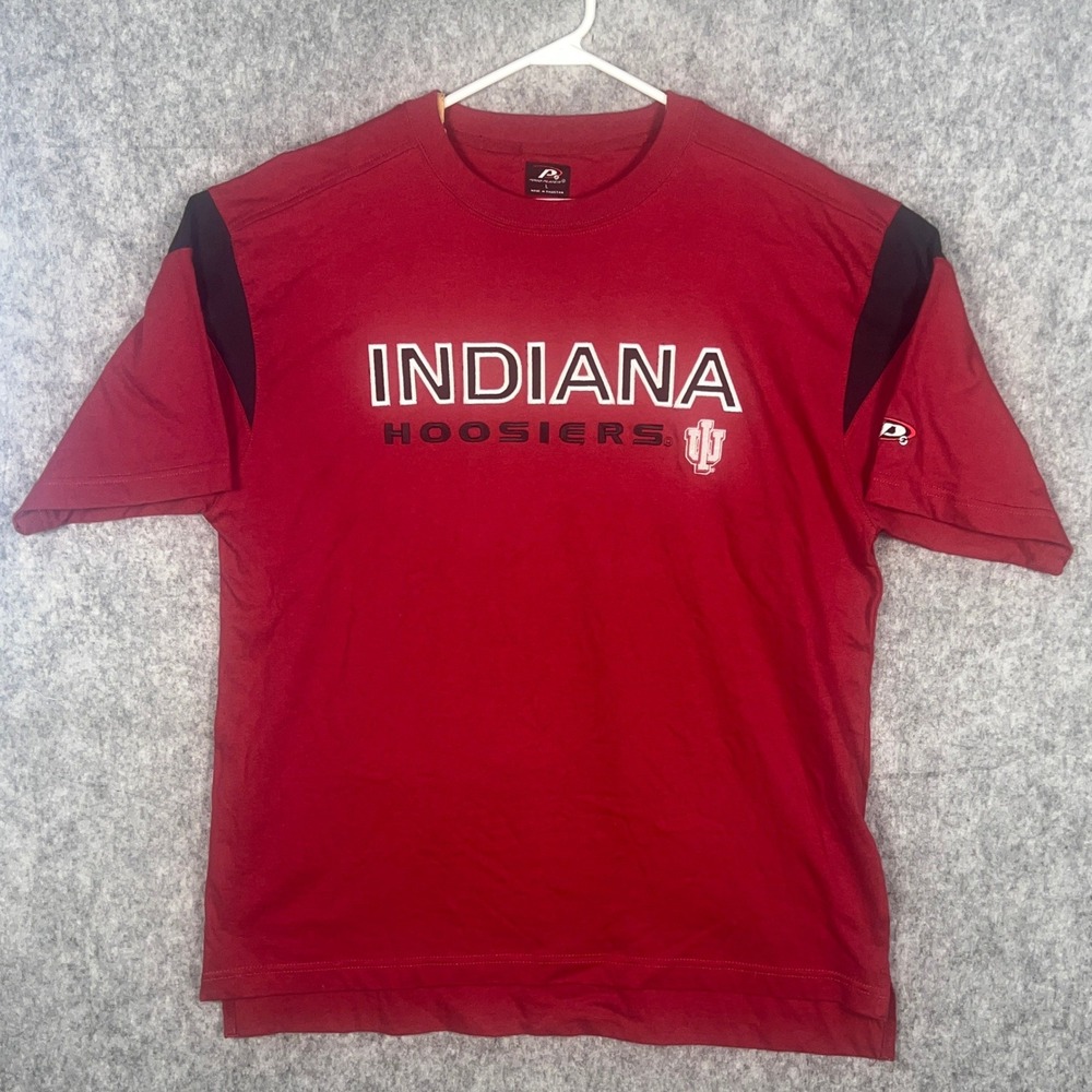 Pro Player Indiana Hoosiers Men's Red Short Sleeve T-Shirt Large NCAA Graphic